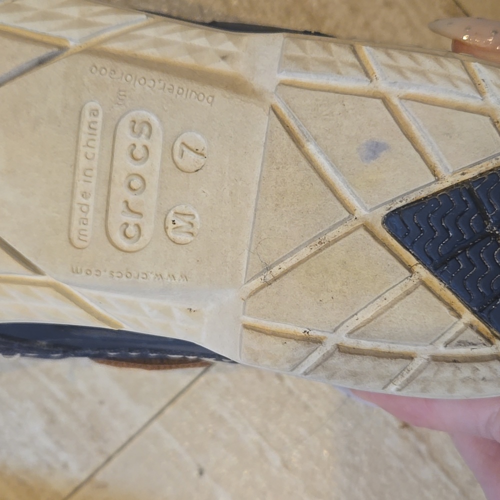 CROCS Unisex Blue Canvas Loafers/Boat Shoes - Picture 9 of 16